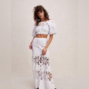 NWT Free People Bali Sunshine On My Side Set White 0
